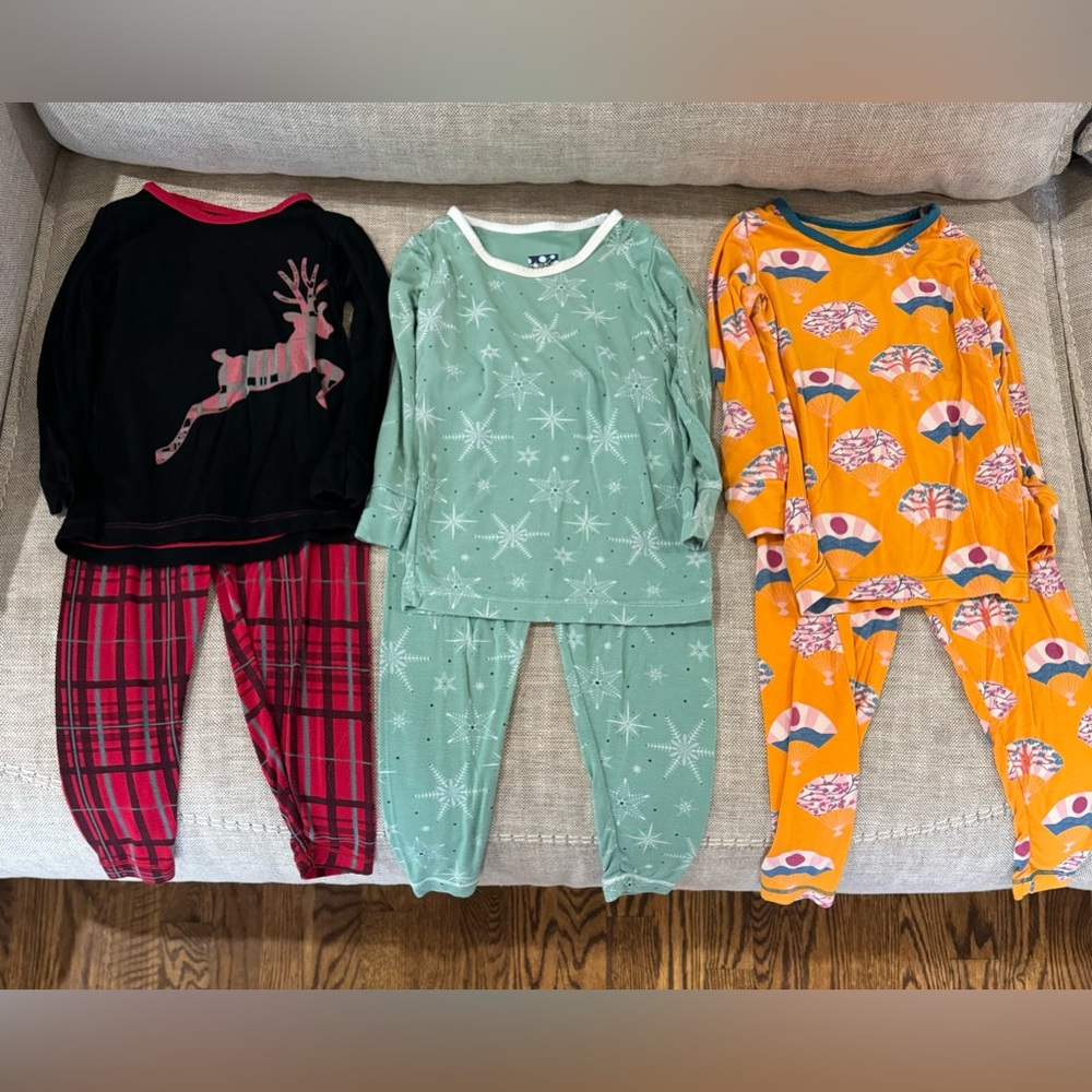 Kickee Pants Long Sleeve PJ Lot 2T